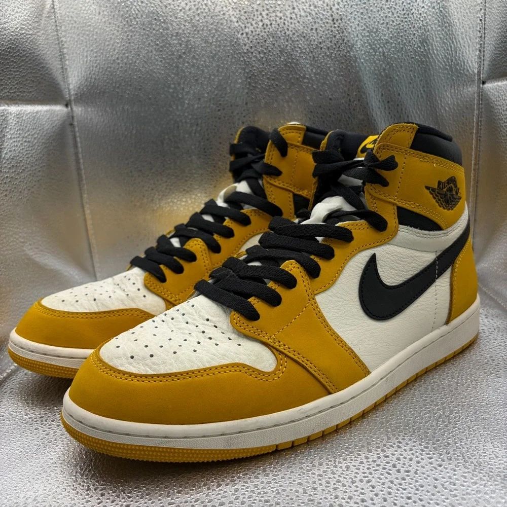 Size 11.5 Nike Air Jordan 1 Retro High OG Yellow Ochre Mens Shoes DZ5485-701